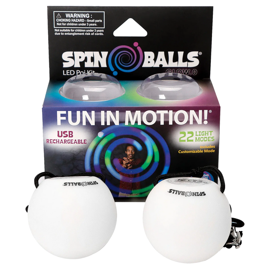 Spinballs Glow. 0 LED Rechargeable Poi Set G3