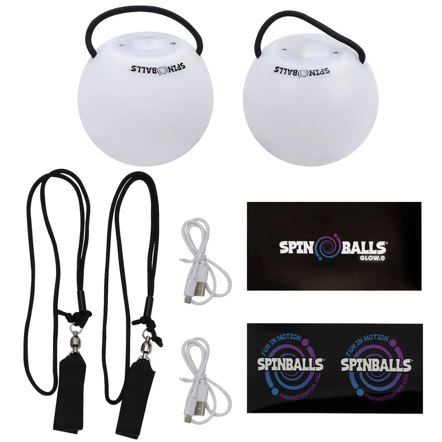 Spinballs Glow. 0 LED Rechargeable Poi Set G3