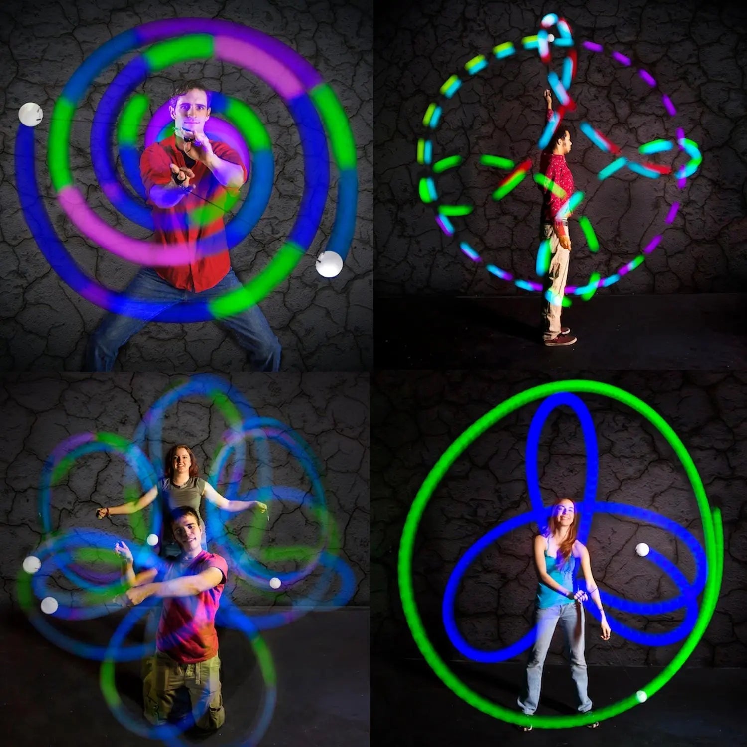 Spinballs Glow. 0 LED Rechargeable Poi Set G3