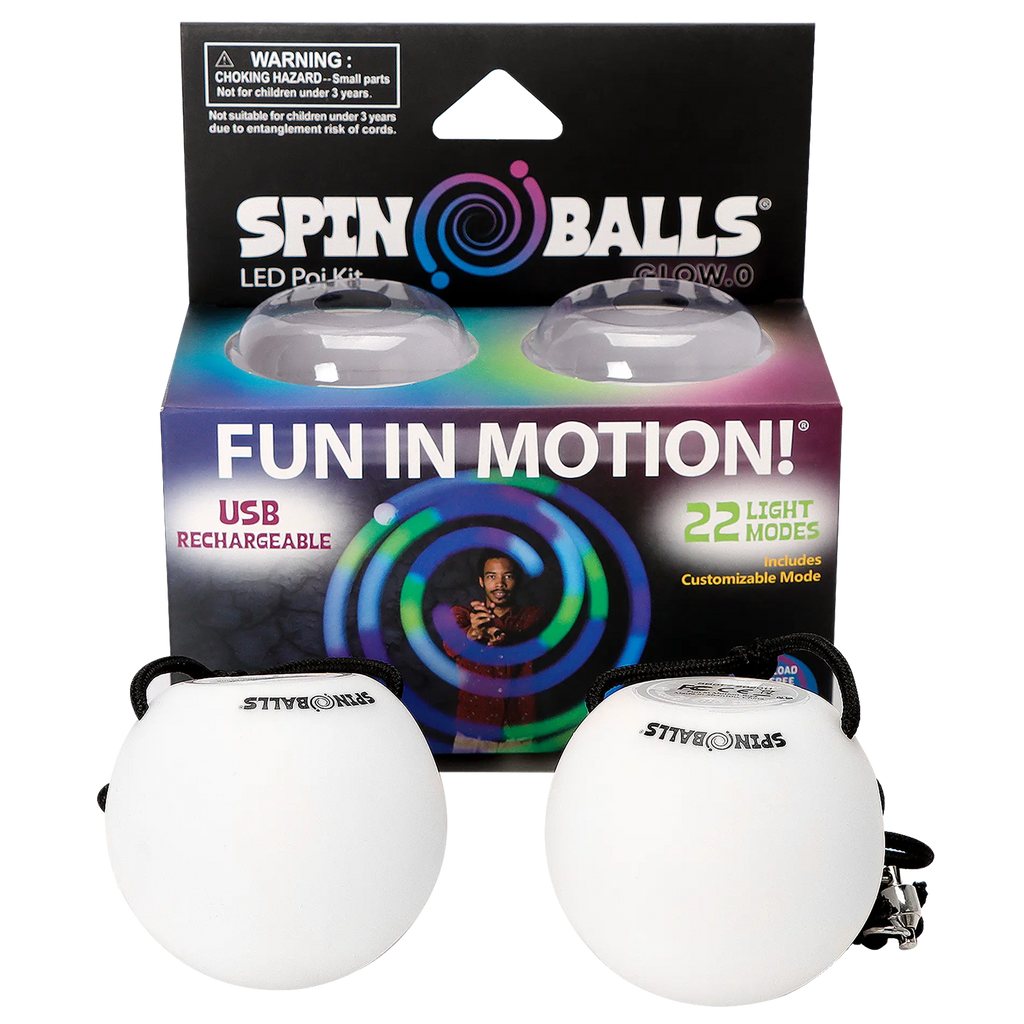 Spinballs Glow. 0 LED Rechargeable Poi Set G3